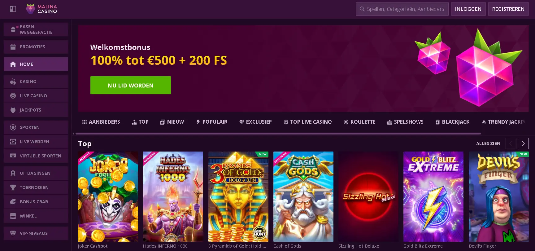 Beste online casino's zonder cruks